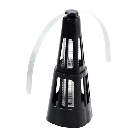 Tables Fly Repellent Fan with Holographic Blades Light USB Rechargeable Indoor Outdoor Picnic BBQ Kitchen Restaurant Table Top Fly Deterrent