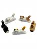 Chopstick Cat Cute Tabletop Decorative Japanese Set of "Watsu Life" Rests, Design, Ceramic, Accessories, Gifts, Tableware, 6x2.5x1.5cm (Running Cat,