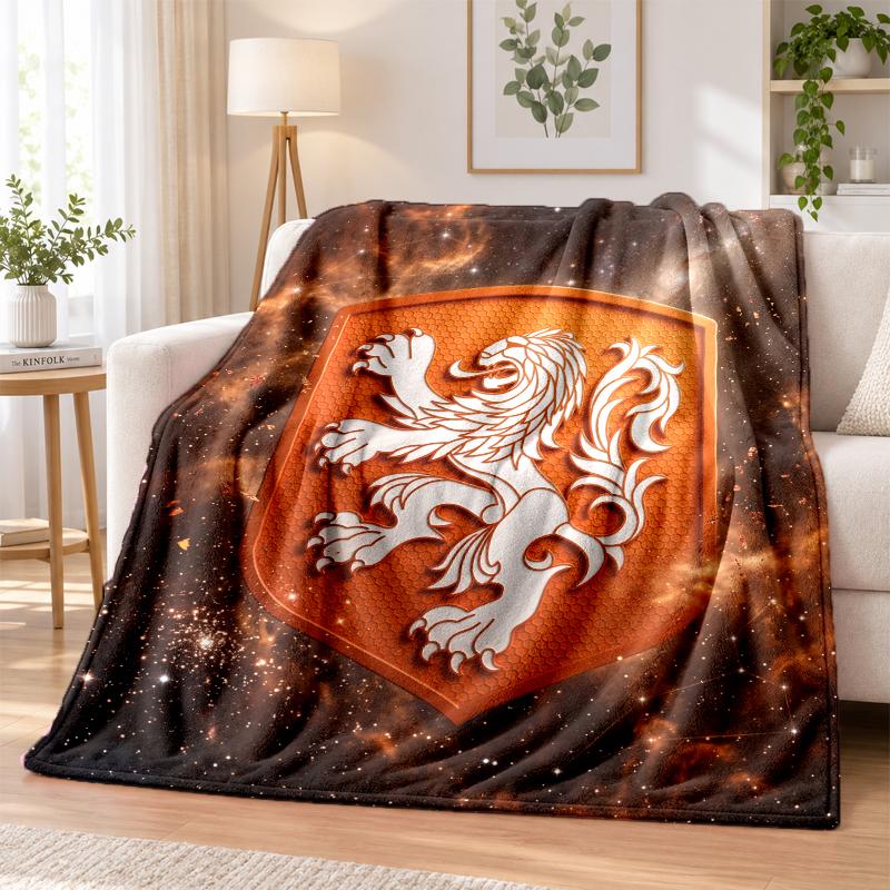 Aston Villa Football Printed Flannel Blanket Warm Comfort Bed Throw For Indoor Home Decoration