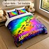 Set Biancheria da Letto Personalizzato a Tema Cane 3 Pezzi Testo e Nome Personalizzati 1 Lenzuolo 2 Federe Biancheria da Letto per la Casa 1pz