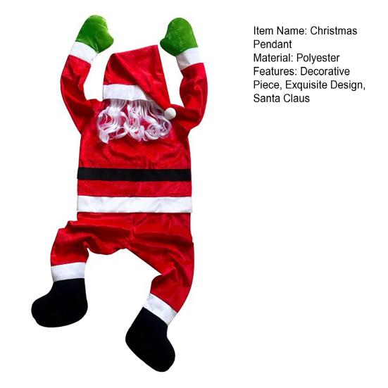 Christmas Pendant Decoration Festive Santa Claus Fleece Car Window Wall Decoration Christmas Party Supplies