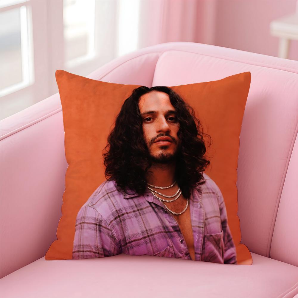 

Cool Handsome Rapper RNB RRuss Cushion Cover Pillowcase Short Plush Invisible zipper Room Sofa Cushion Cover 30X30cm