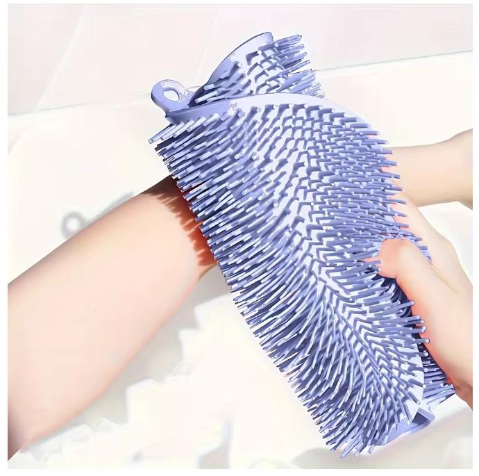 1PC Bathroom Shower Foot Massage Mat with Non-slip Suction Cup Wall-mounted Back Scrub Massage Bathroom Essential Refreshing