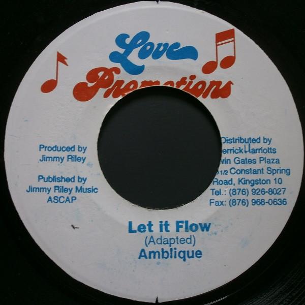 

7inch Record AMBELIQUE Let It Flow NONE Love Promotions Jamaica Reggae Ska Dub Used