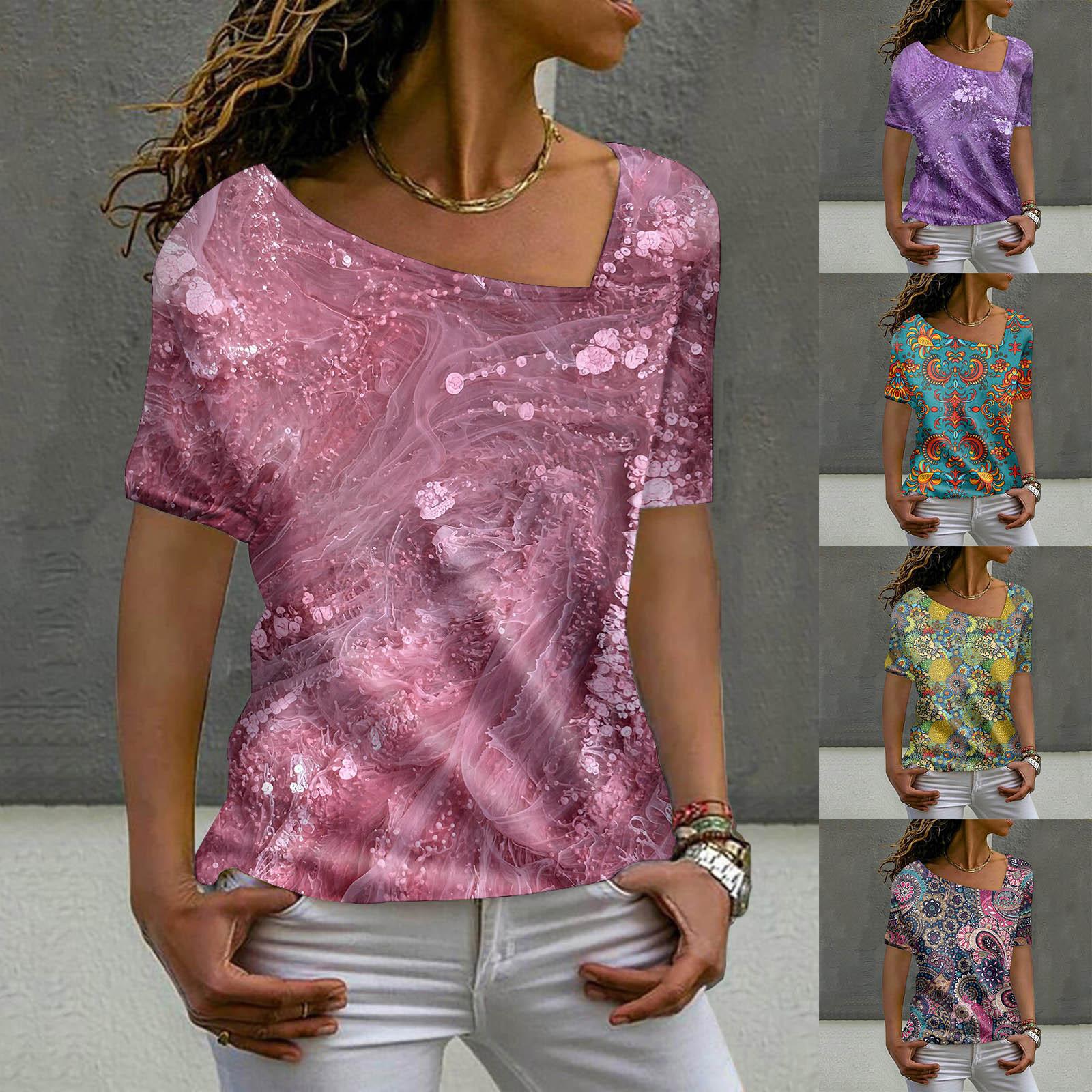 

Женская модная повседневная блузка с длинным рукавом и длинным рукавом с принтом