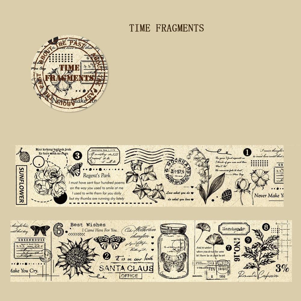 DIY Die-Cut Tape About the Past Series Scrapbook Tape New Washi Tape  Gift Wrapping Time Fragments