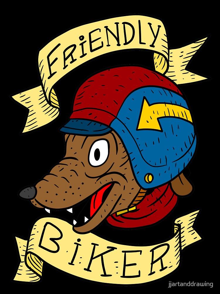 Biker Mice from Mars friendly biker with a helmet. wolf dog. Oversized T-Shirt