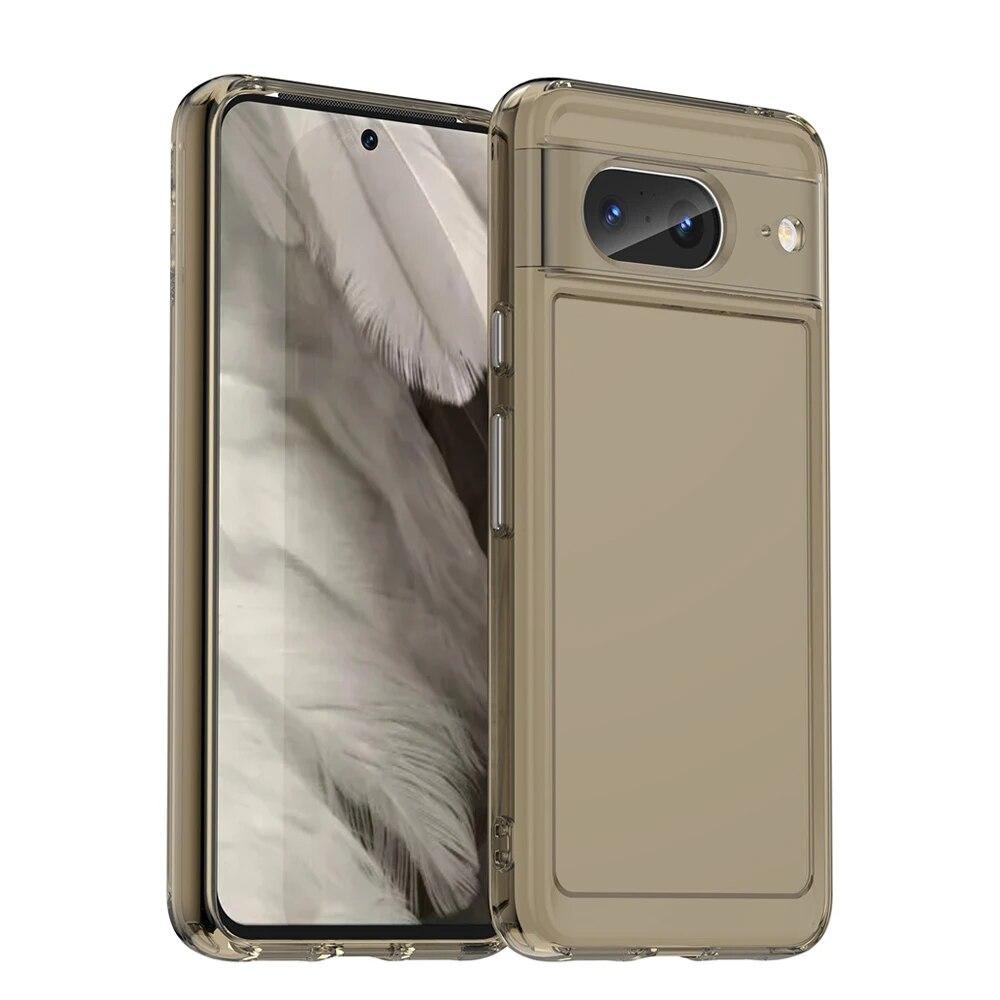

Прозрачный противоударный чехол KEYSION для Google Pixel 8 8 Pro, прозрачный мягкий силиконовый чехол из ТПУ для Google Pixel 7 7 Pro 7A 6A for Pixel 8 серый