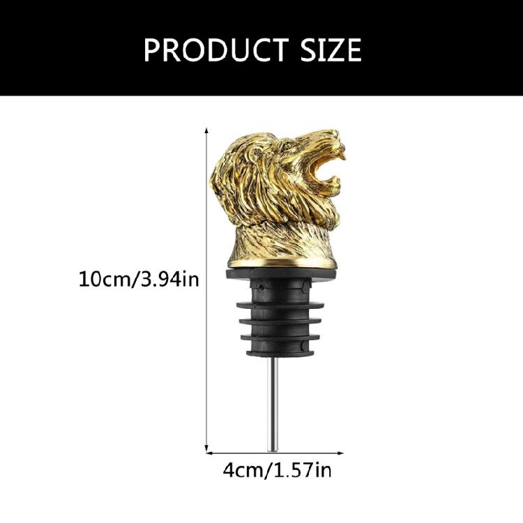 Decorative Animal Head Bottle Pourer Leak Proof Zinc Alloy Wine Pour Dispenser Household Rustproof Wine Stopper Tool
