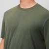 SAUCONY Breathable Comfortable Solid Color Sports Casual Running Commuting Crew Neck Short Sleeve T-Shirt Men Tops Milk-Army-Green SC2249099A-GE27