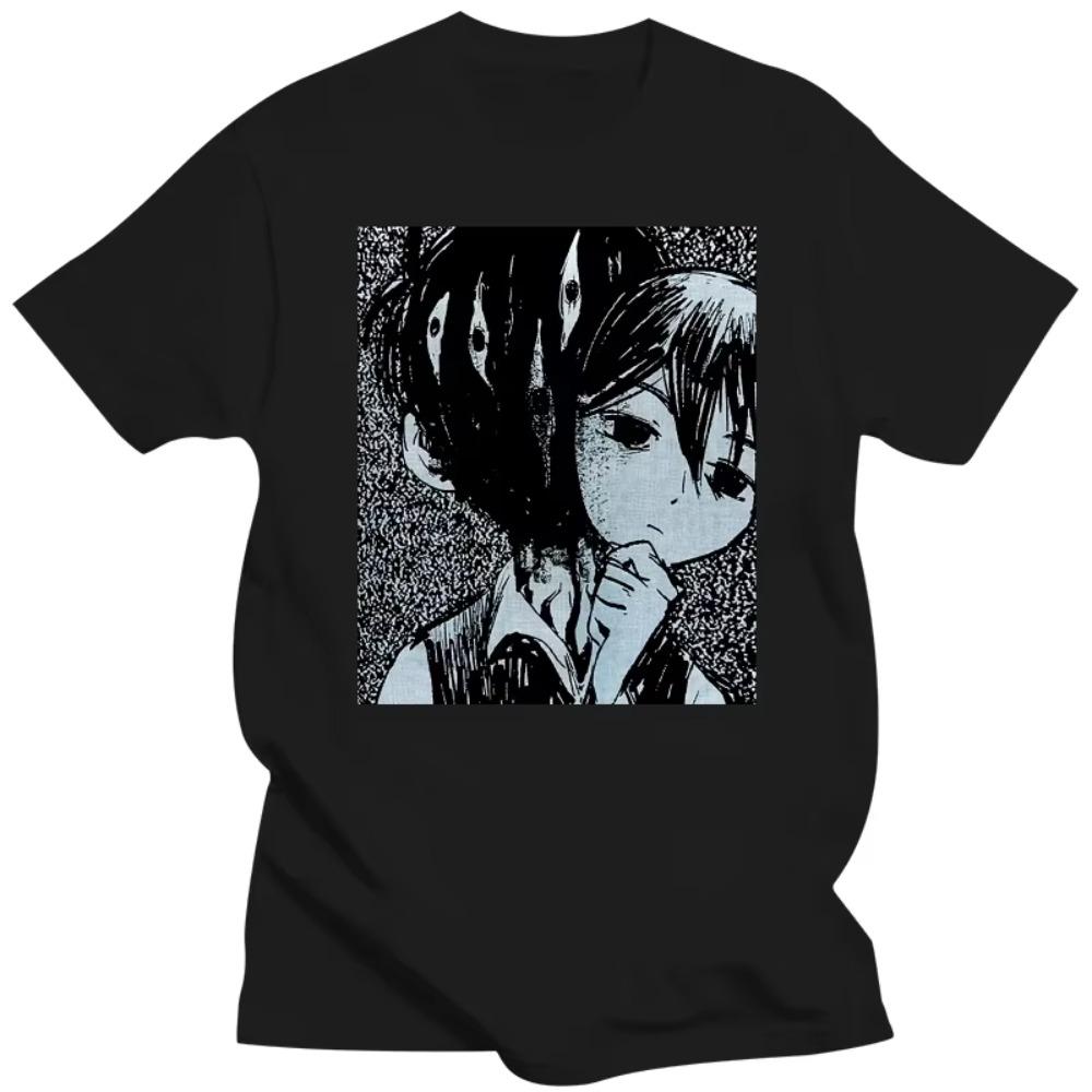 

Футболка-бестселлер Популярная футболка Omori Футболка с принтом аниме Повседневная классическая мужская женская хлопковая футболка уличная одежда большого размера XXXXXL чёрный