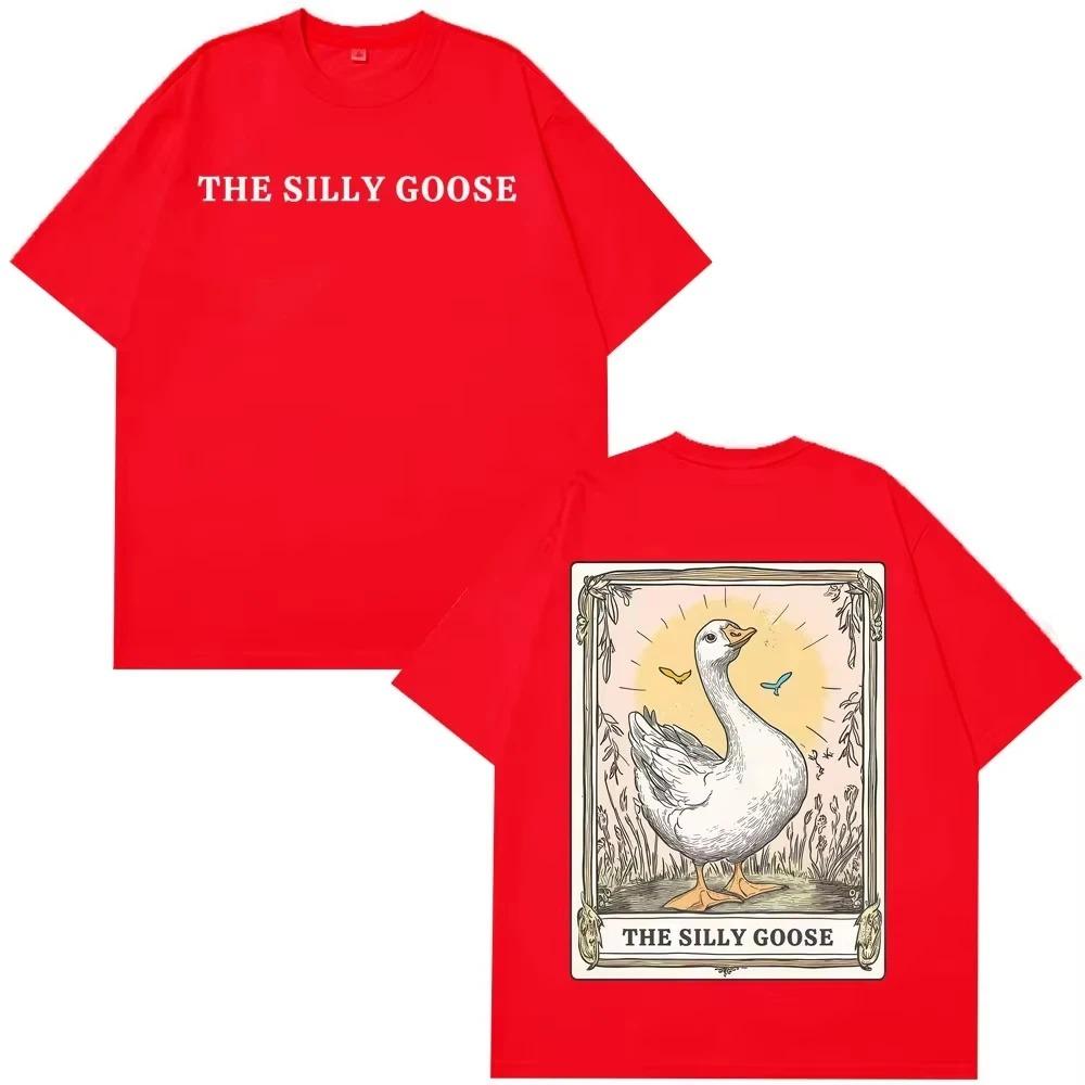 

Silly Goose Tarot Funny Meme Print TShirt Unisex Fashion Casual Top Summer Cotton Loose Harajuku HipHop Tshirts 4XL