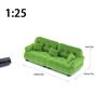Dollhouse Simulation Flocking Sofa Model Dollhouse Mini Living Room Furniture Decoration Accessories Pretend Play Toys