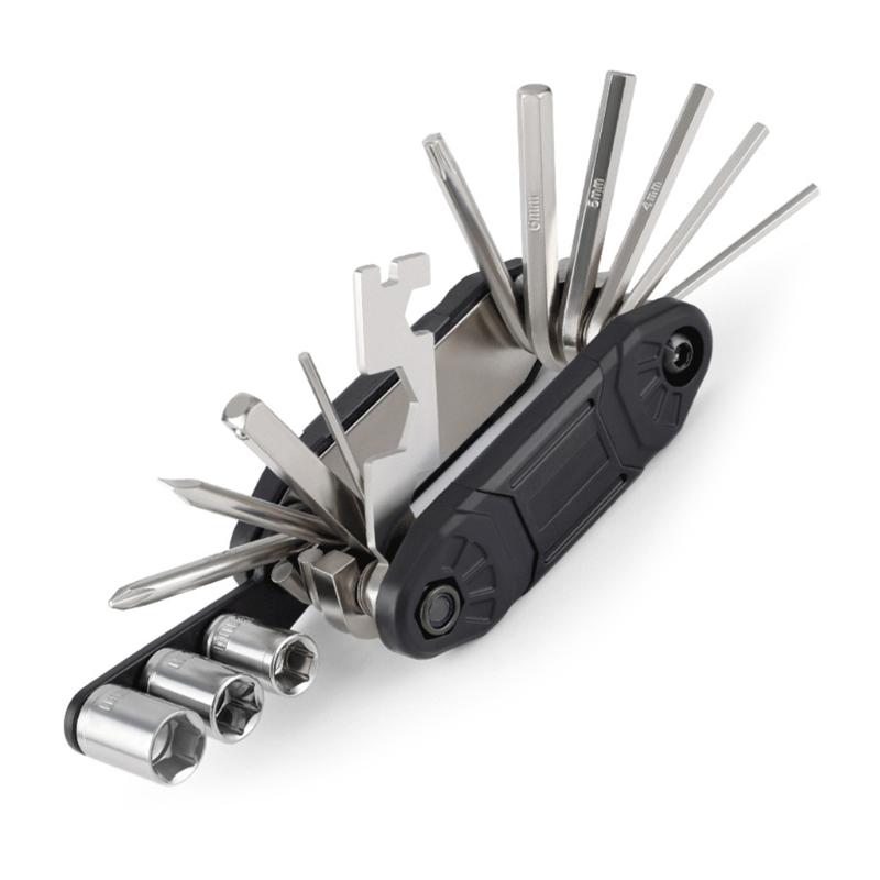 Foldable Metrisc Repair Tool 16 In 1 Multifunctional Bikes Repair Tool Foldings Wrenches Cyclings Mechanic Repair Tool чёрный