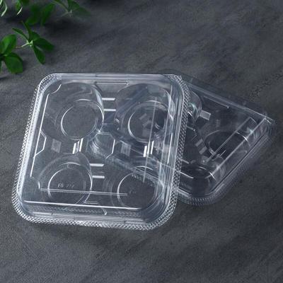Disposable 4-Cavity Egg Tart Packaging Boxes