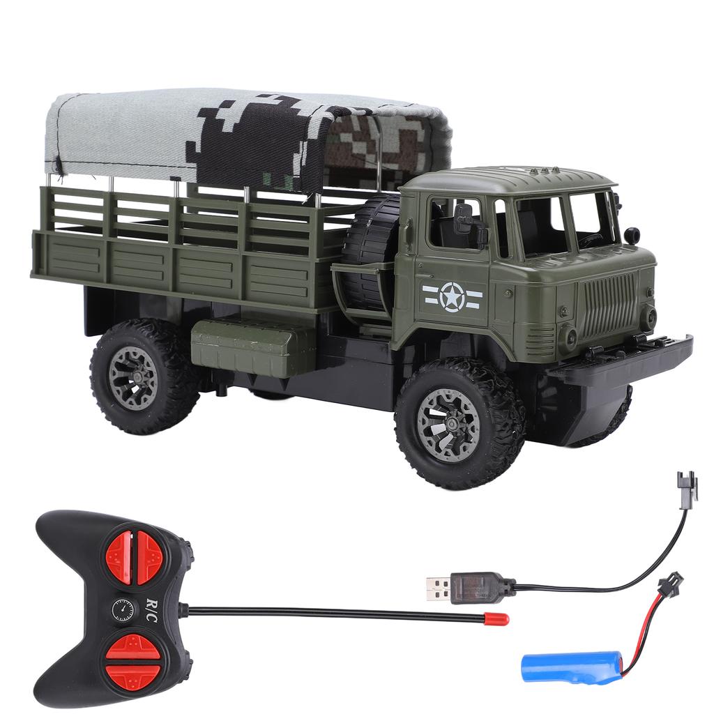 Drahtlose Fernbedienung Militär LKW Allradantrieb Offroad RC Modellauto Spielzeug mit Licht