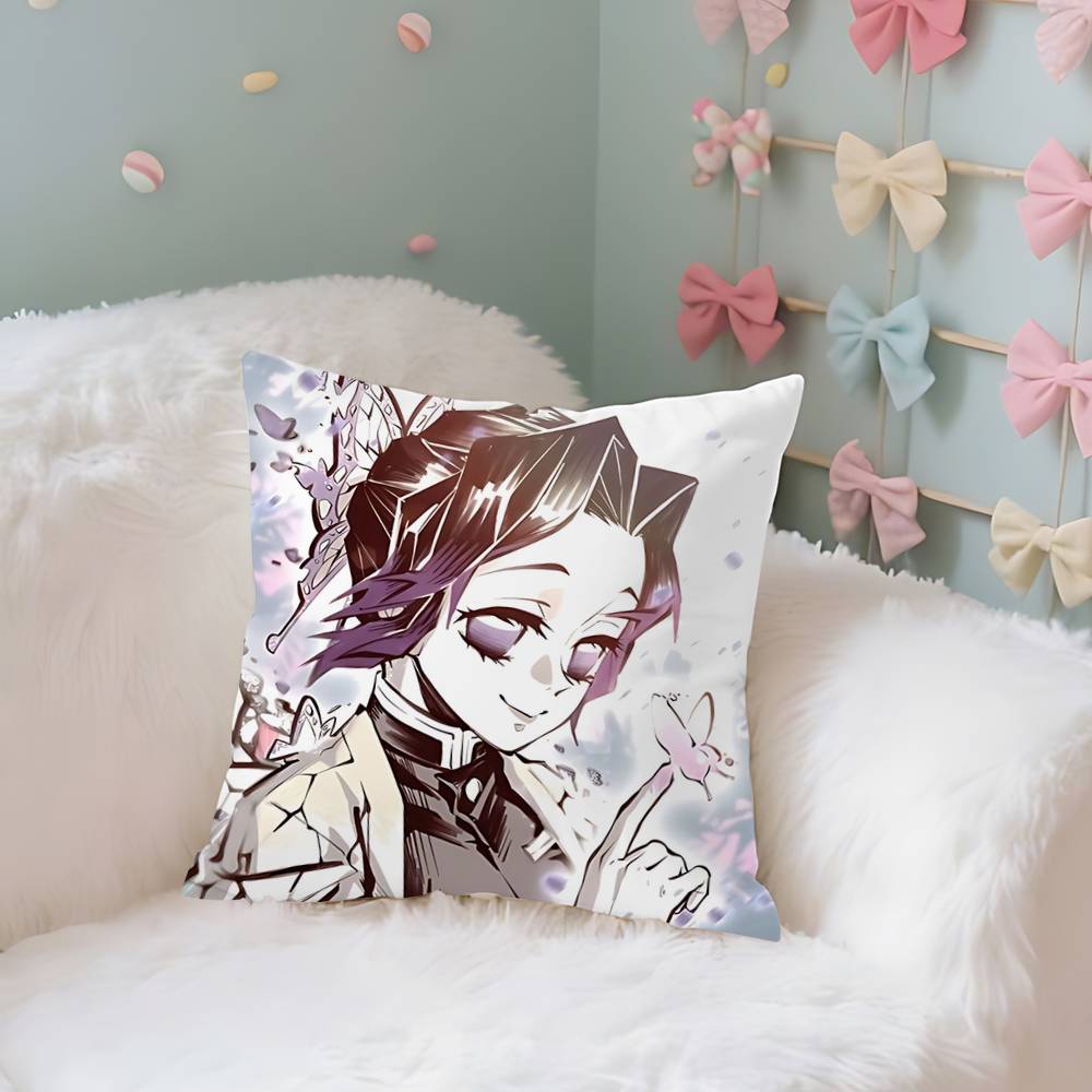 Amine K-Kimetsu No Yaibas Case Plush Fabric Soft Pillowcase Double Sided Print Cushion Cover Household Gifts