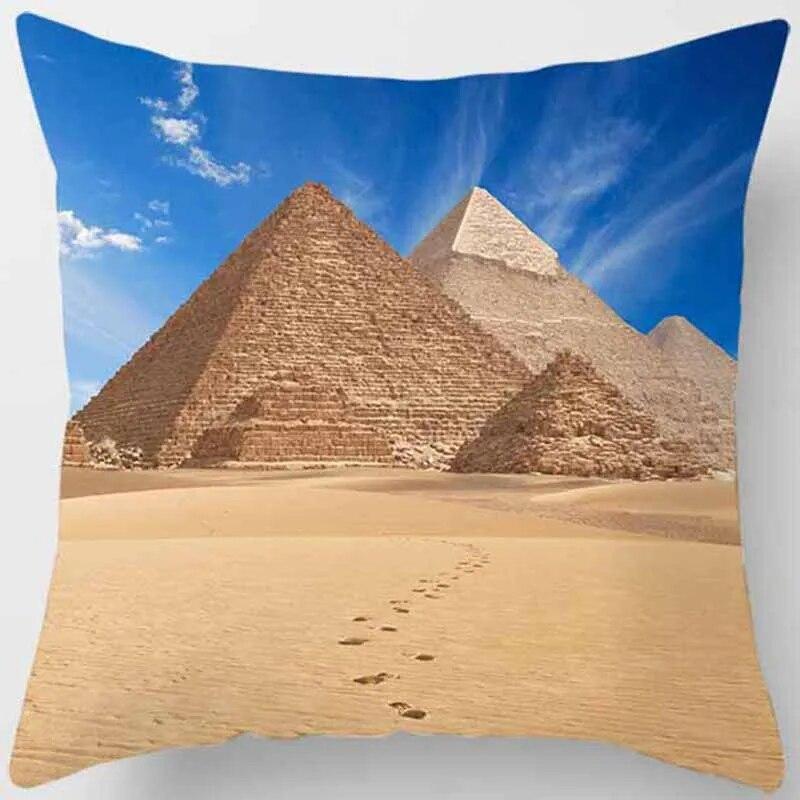 Landmark Architectural Print Square Pillowcase Home Decor Car Sofa Cushion Cover