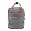 Baby Diaper Bag Foldable Large Capacity Dark Grey Portable Divided Design Wide Mouth Pocket
