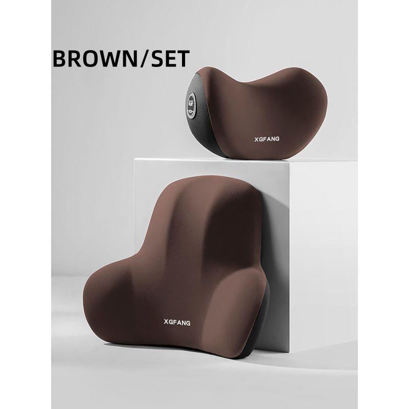 Breathable Memory Foam Car Seat Cushion Luxury Neck Rest Headrest Lumbar Support Pillow Cotton Material Back Massage Universal
