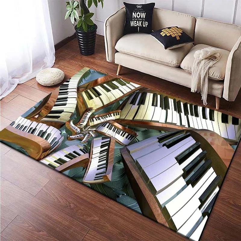 Creative Piano Key Printed Floor Mats Door Front Decoration Home Living Room Floor Mats