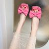One Character Slim Heel Slippers Women Spring Summer 2026, Princess Style Butterfly Bow High Heels, Cool Slippers in Large Size