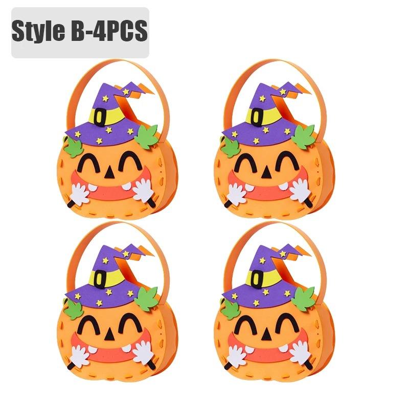 1-6 STÜCK Halloween Süßigkeitenbeutel für Kinder Filz Kürbis Geschenk Tragetasche Feiertagsparty Halloween Dekorationen Zubehör