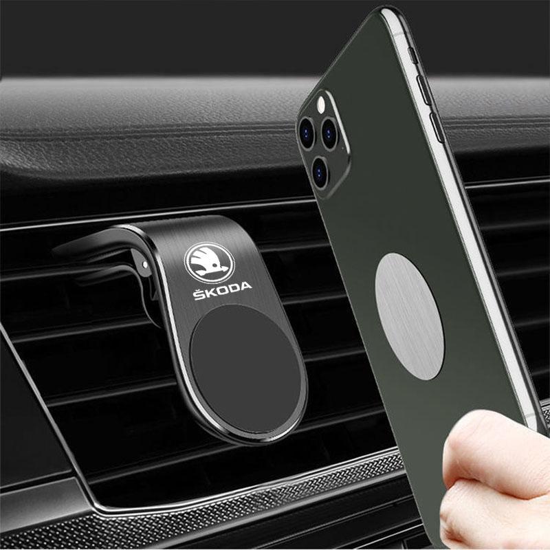 GTMZ9 Magnetic Car Phone Holder Air Vent Mount GPS Support Bracket For Skoda octavia 3 2 superb 3 kodiaq Fabia Kamiq Karoq Accessories