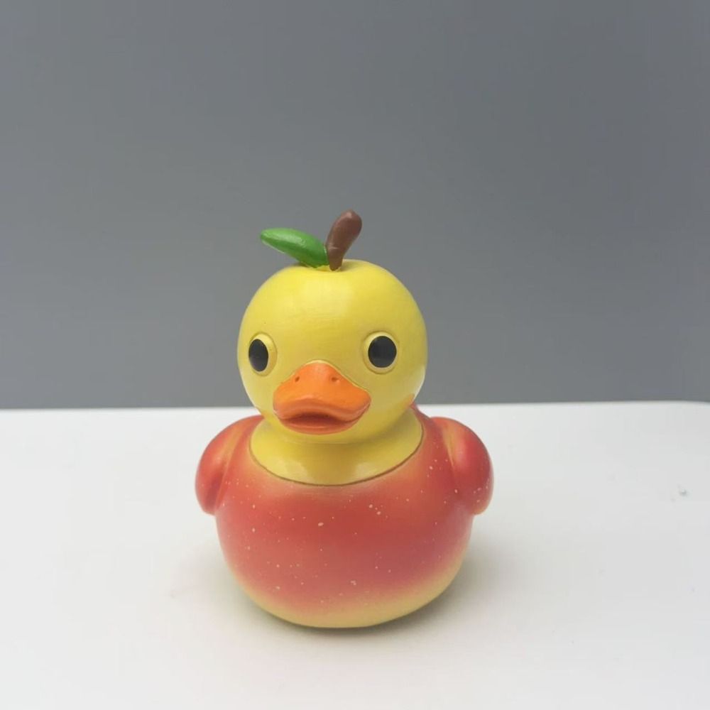 Cute Duck Figurine Cartoon Animal Sculpture Micro Landscape Fruit Duck Statue Cabinet