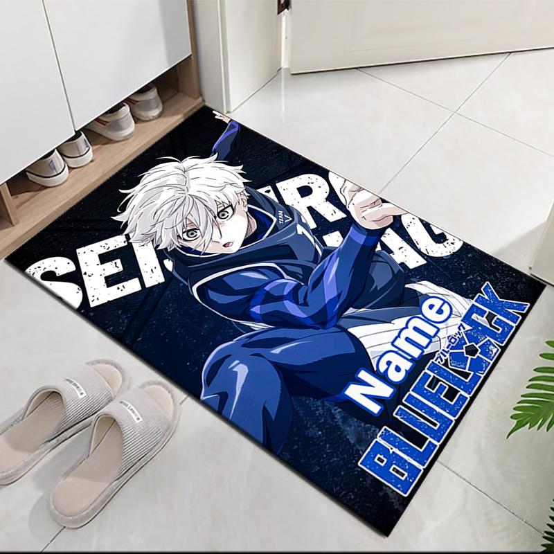 Custom Name Nagi Seishiro BlueLock Printed Carpet, for Office Chair Living Room Bedroom Kitchen Room Decor Gifts.