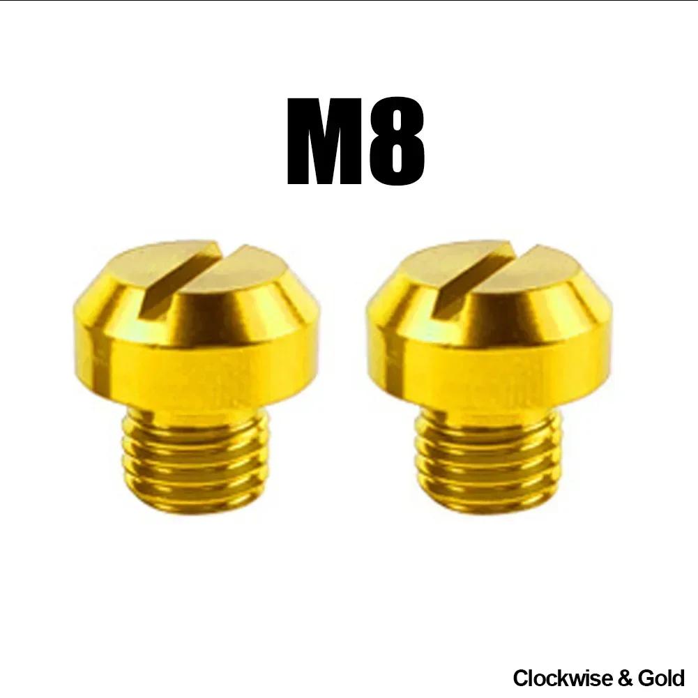2 Pcs Motorcycle CNC Aluminum M10 X 1.25 Rear View Mirror Hole Plugs Screws Rearview Mirror Holder Anti-Rust