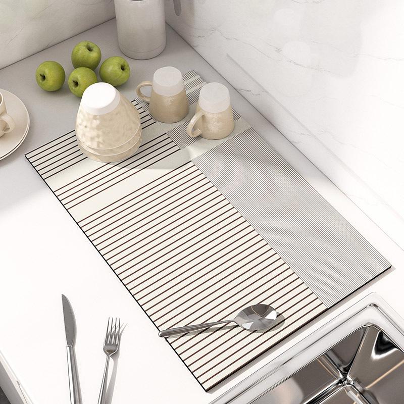 Диатомитовый абсорбирующий коврик для подставки под стакан, термостойкий, быстро впитывающий воду, коврик для кухонной столешницы, квадратный коврик для обеденного стола 30*40cm