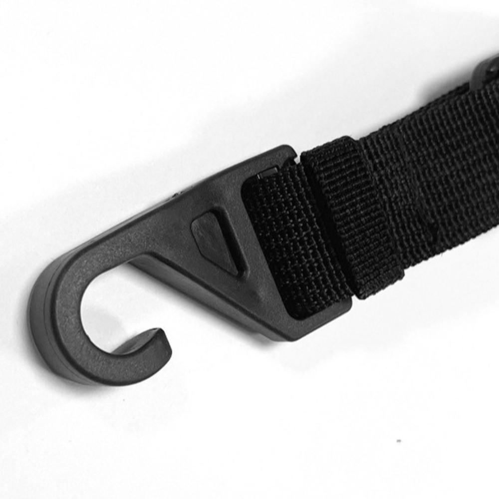 2pcs Black Car Back Seat Hook Umbrella Holder Adjustable Length Headrest Hanging Hook Multi-functional Seat Back Storage Hook