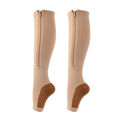 Sports Compression Socks Zipper Stovepipe Socks One Pair