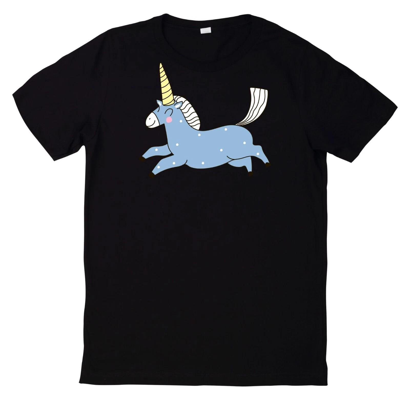 T-Shirt Lächelndes Springendes Einhorn S
