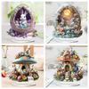 Easter Bunny Mushroom House Acrylic Pendant Decoration