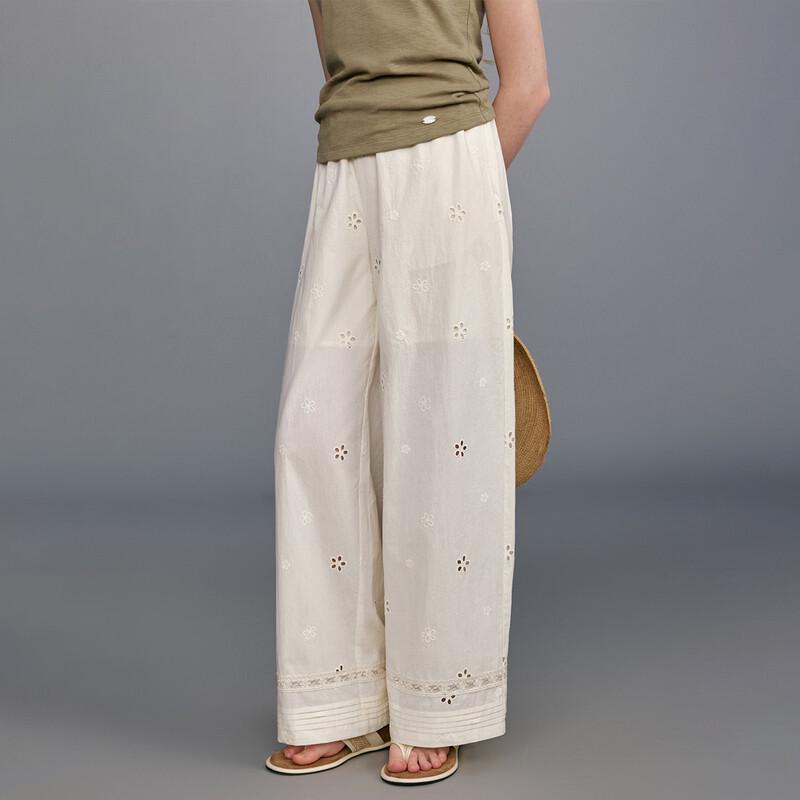 ELLE KIDS Girls  Floral Embroidery Casual Long Pants 160