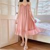 Pijama Doce Feminino Verão Malha Renda Pijama Roupa de Casa Conjunto Manga Curta Pijama Rosa Roupas Kawaii Novo Estilo