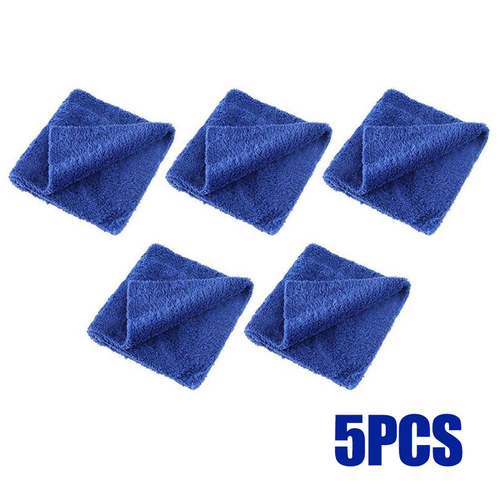 5pcs Car Detailing Washing Towel Car Wash Microfiber Towel Cleaning Drying Car Polishing Cloth Soft Edgeless Car Accessories