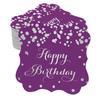 Inkdotpot Real Gold Foil Bracket Shape Paper Hang Tags Happy Birthday Favor Tags Pack Of