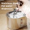 Fuente de Agua Automática Inalámbrica de Acero Inoxidable para Gatos - Bebedero Circulante para Mascotas de Gran Capacidad