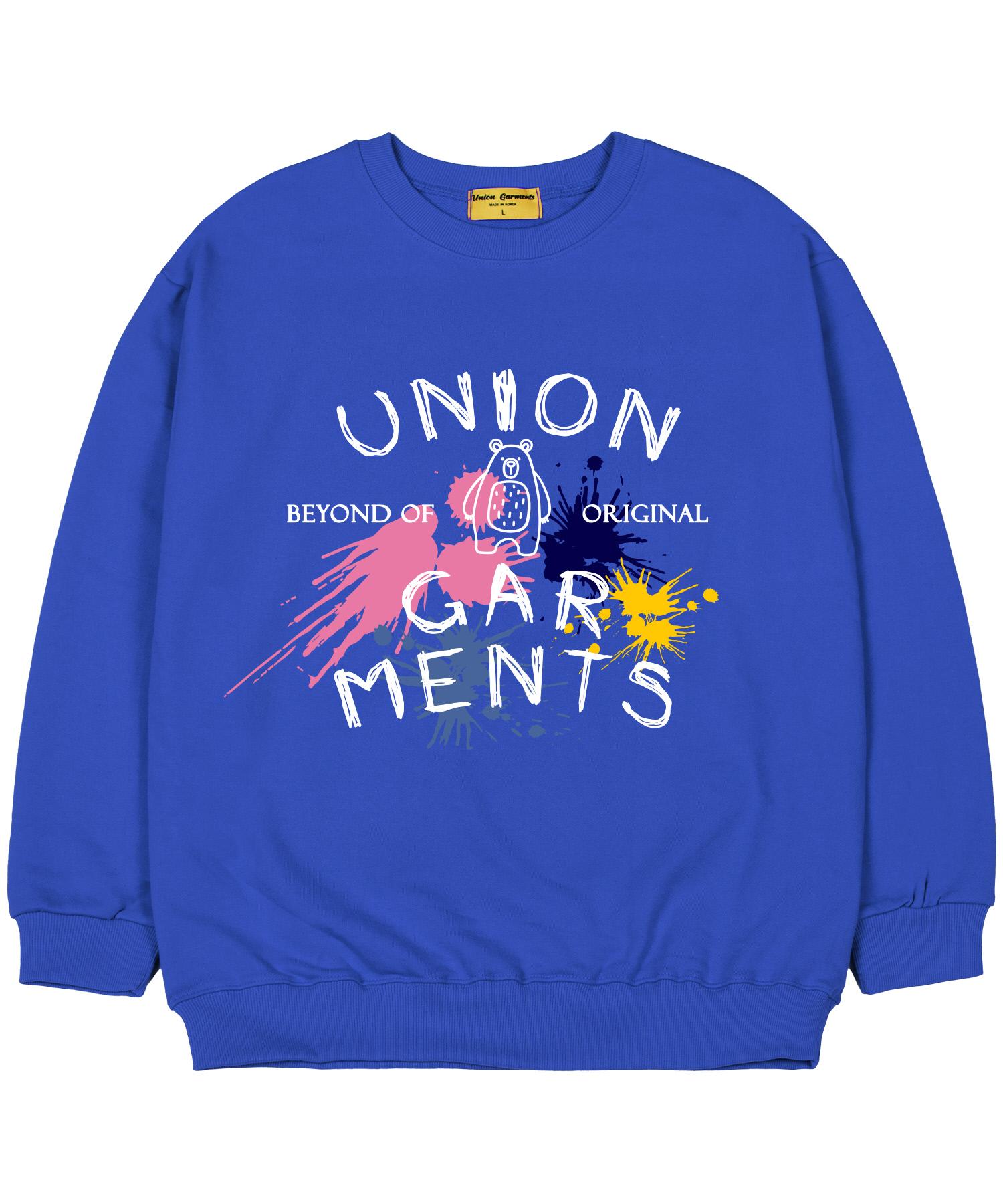 Union Garments [На флисе] Расписной оверсайз-свитшот Синий M