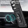 Military Armor Slide Camera Case For Xiaomi 15T Pro 14T 13T 12T 11T 13 12 11 Lite 5G 17 Pro Max Magnetic Ring Holder Phone Cover