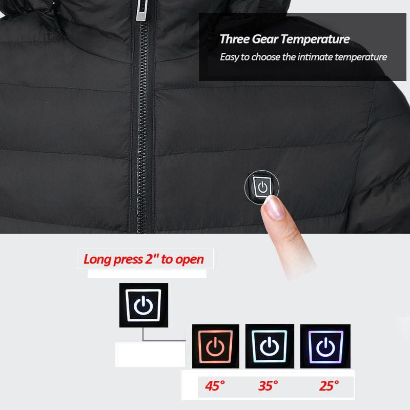 Men's Smart Heated Jacket, USB Charged, Available in 2/4/9-Piece Sets