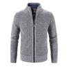 Men S Long Sleeve Thick Knit Cardigan Casual Stand Collar Sweater