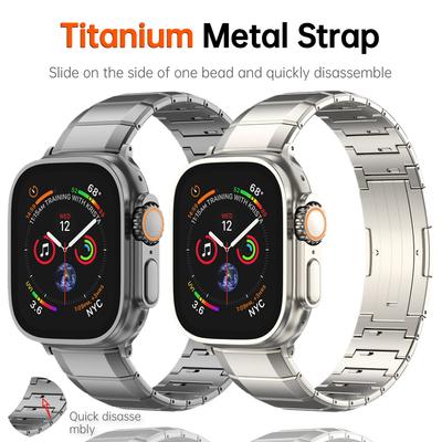 Titanium Band for Apple Watch Series 10 46mm 9 8 7 45mm 41mm 42mm Luxury Metal Strap for iWatch Ultra 2 49mm 6 5 4 SE 44mm 38mm 40mm