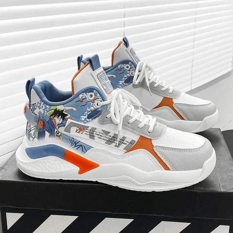 Sneakers Male Vulcanized Shoes Lace-up Outdoors Men‘s Comfortable Casual Footwear Breathable Modern Sport Shoes for Men