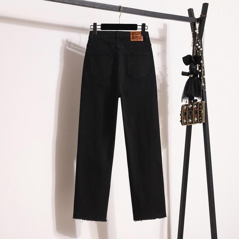 

Dimanaf 2025 Лето Новые Джинсы Брюки Женские Свободные Джинсовые Шаровары Большие Синие Брюки 4XL чёрный