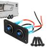 Mahnerop Marine Switch Panel | Cat Eye Design/OFF Switch Pod, DC12-24 Multifunction RV Panel,16A