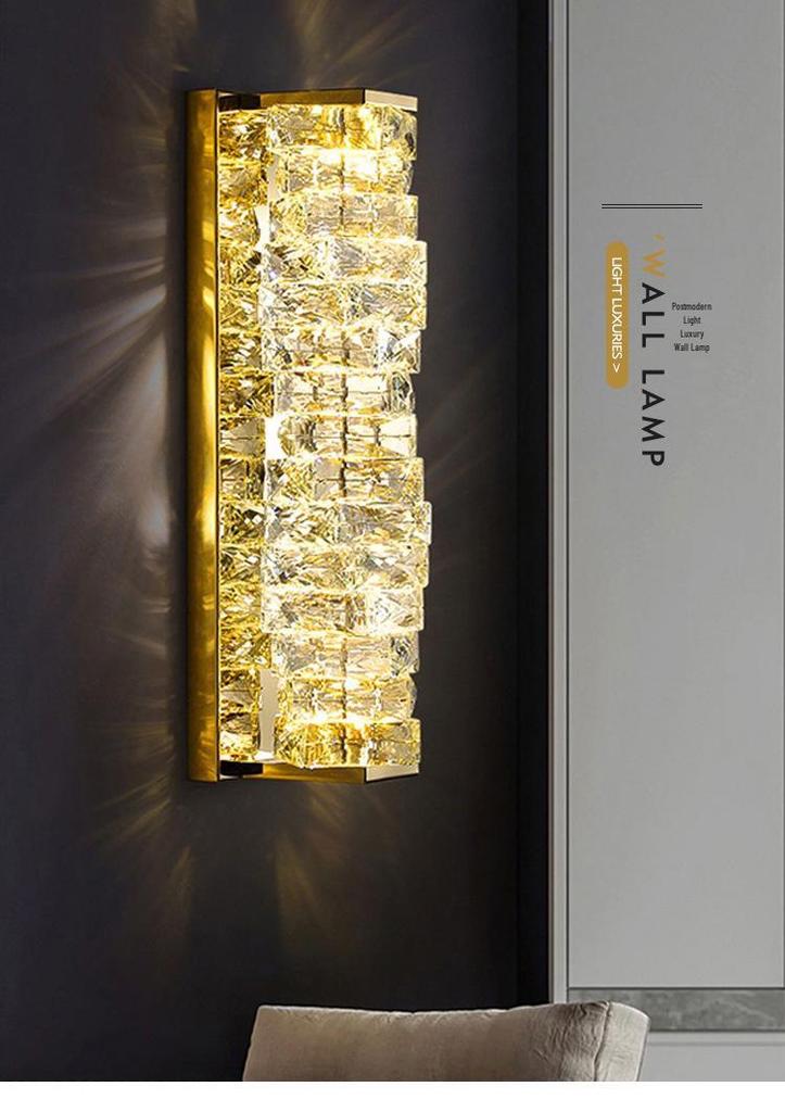 Elegant Crystal Wall Lamp: Minimalist Design for Bedrooms, Living Rooms, Stairs, and Hallways